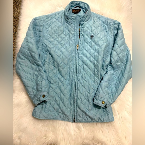 Ariat Jackets & Coats Ariat Diamond Quilted Jacket In Light Blue